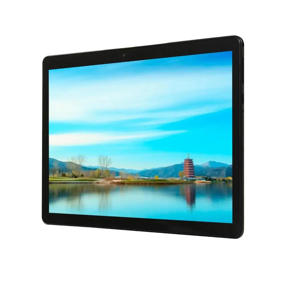 

KT107 Round Hole Tablet 10.1 Inch HD Large Screen Android 8.10 Version Fashion Portable Tablet 1G+16G Black Tablet Black US Plug
