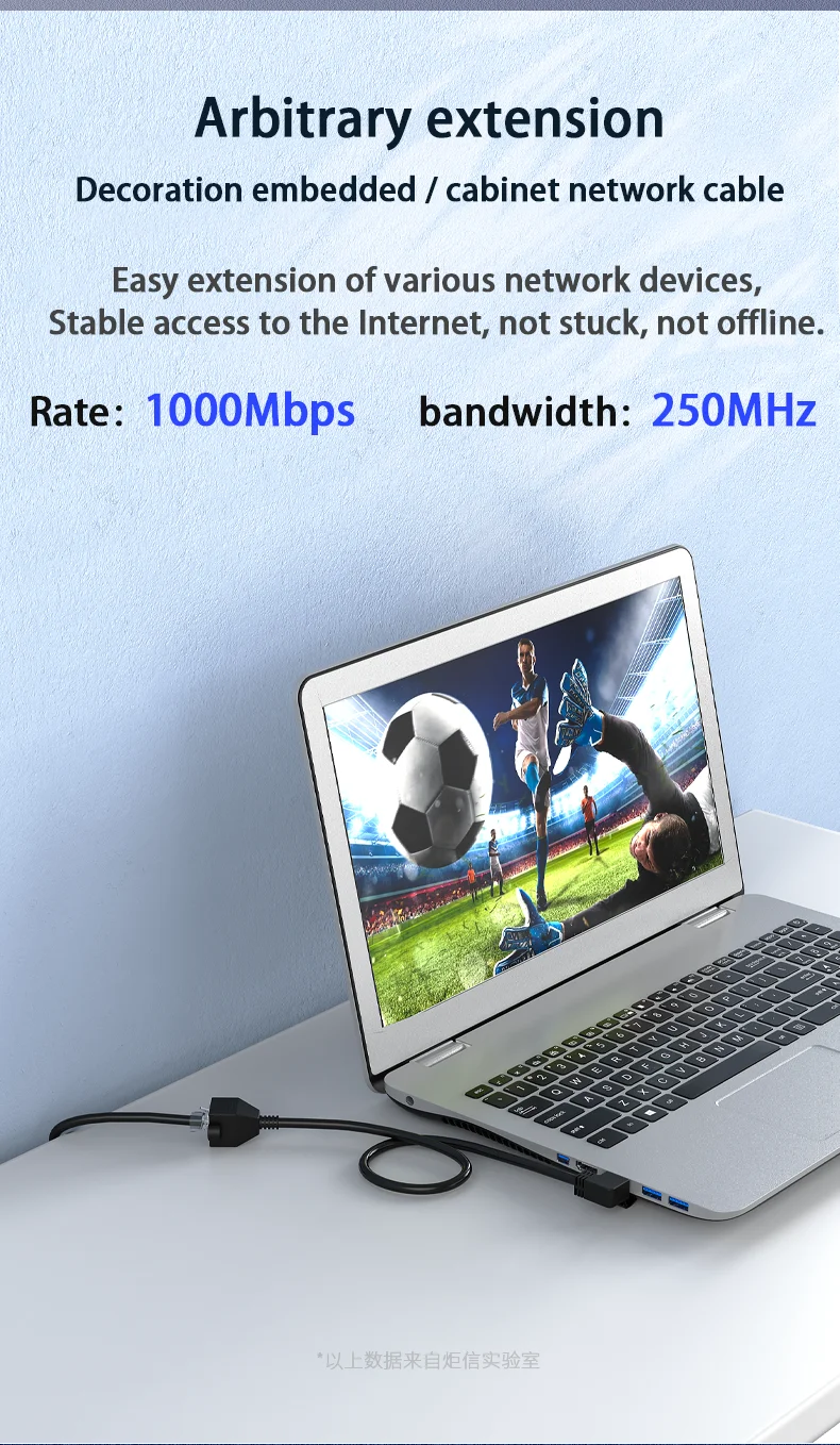 CAT6 Shielded Ethernet Extension Cable: 6 RJ45 Plugs to Jack, Gold-Plated Connectors for Router, Modem, TV, PC. Description Image.This Product Can Be Found With The Tag Names Cat6 ethernet extension cable, Computer Cables Connecting, Computer Peripherals, PC Hardware Cables Adapters