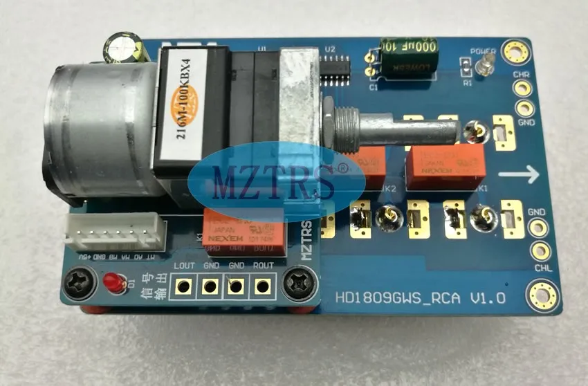 Hifi Remote Volume Control Board Alps Motor Potentiometer Volume Dispaly Goldmund Preamp Board With 4 Ways Input