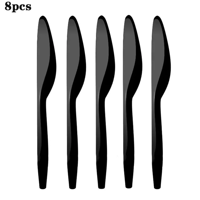 Mickey Mouse Party Baby Disposable Tableware Cup Cake Topper Ballon Boy and Girl Birthday Party Kids Party Supplie Color Decor knife-8pcs