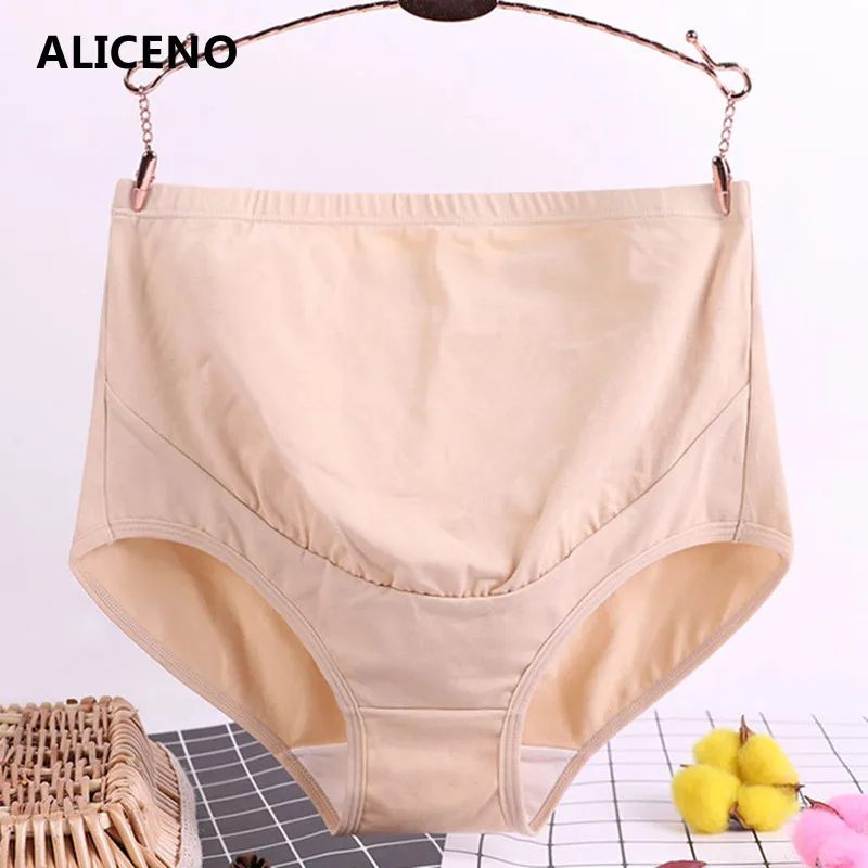 ALICENO, большие размеры, XL-6XL, 50-130 кг, Одежда для беременных женщин, высокая талия, Брюшная поддержка, трусики, нижнее белье, хлопковые трусы C13