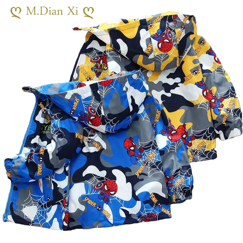 Autumn Teen Boys Clothes Spiderman Zipper Jacket Fashion Children's Tops Toddler Hooded | Детская одежда и обувь