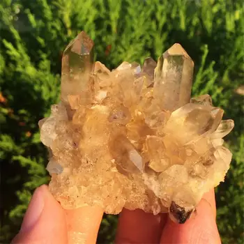 

Natural lemon yellow quartz crystal original stone cluster quartz mineral specimen healing stone smoked yellow crystal cluster