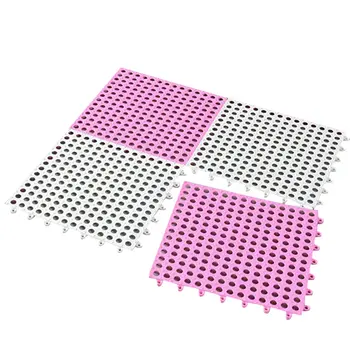 

Newest 4 Pcs Hollow Anti-slip Floor Mat Pad 30x30cm Splicing for Home Bathroom Kitchen