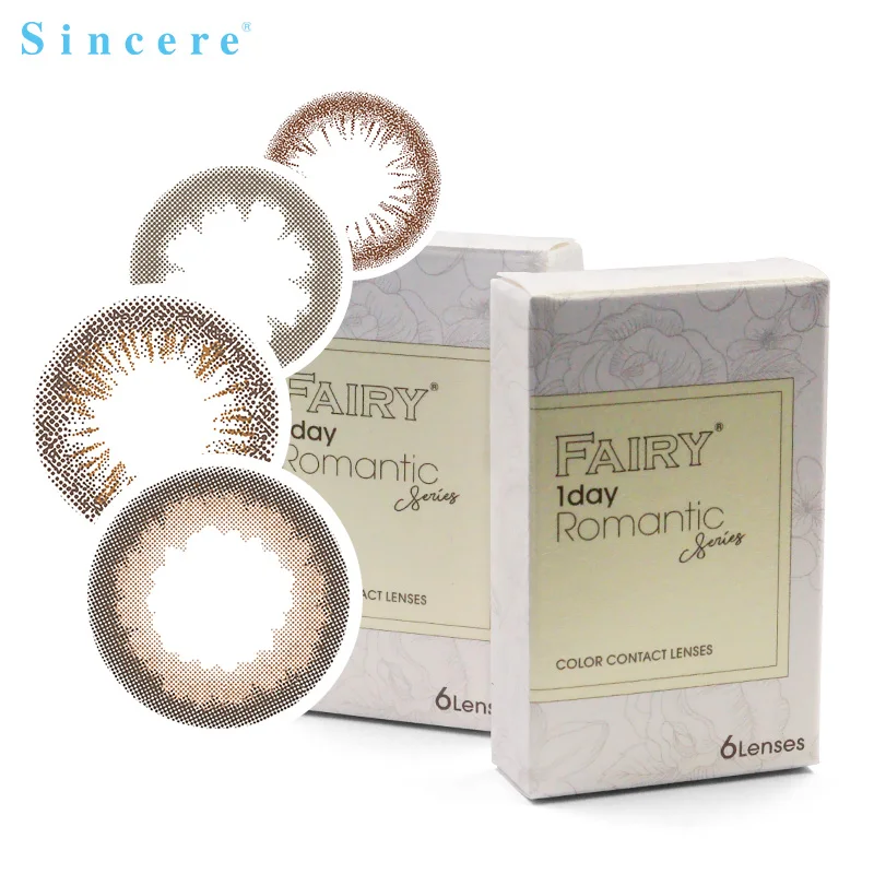 6lenses/pcs FAIRY 1day Dolly Brown color Contact Lenses for eyes Day throw 6lenses/pcs FAIRY 1day Dolly Brown color Contact Lenses for eyes Day throw