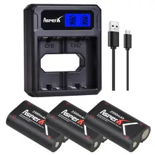 3x 2500mAh Xbox One Battery Bateria + LCD Dual USB Charger for Xbox One / Xbox One S/Xbox One X/Xbox One Elite Gamepads