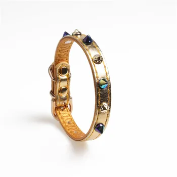 

Punk Spiked Studded Dog Collar Adjustable Wide PU Leather Pet Dog Collar for Small Medium Dogs Puppy Pet Cat Collar