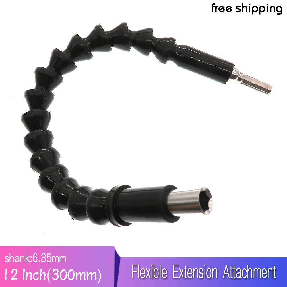 

300MM 12 Inch Flexible Extension Attachment Tools Flexible connector used with Drill Brush For Cleaning