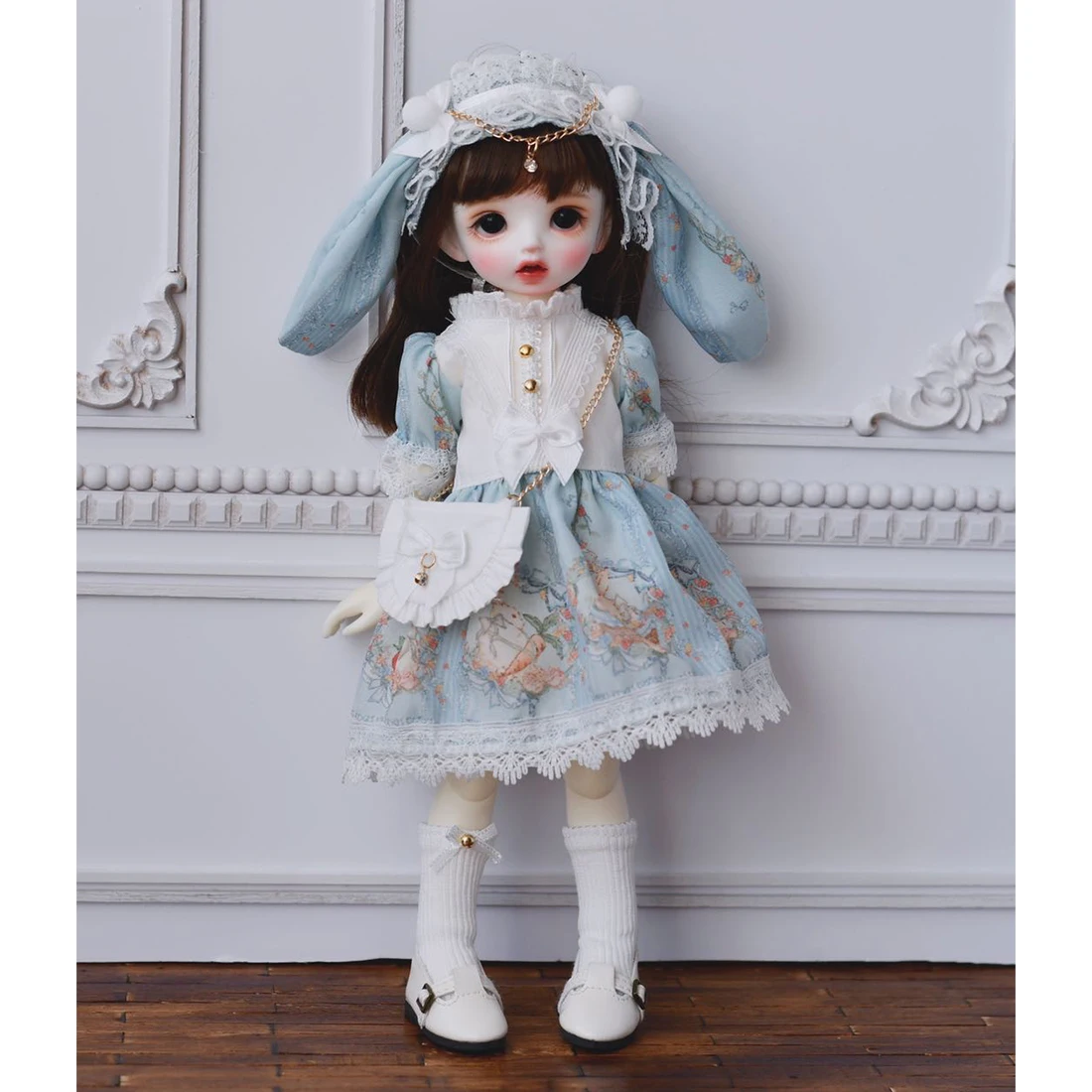 

Printing Dress Clothes Set for 1/6 BJD dolls accessories For Girls 2020 new arrival - Blue ( No Doll )
