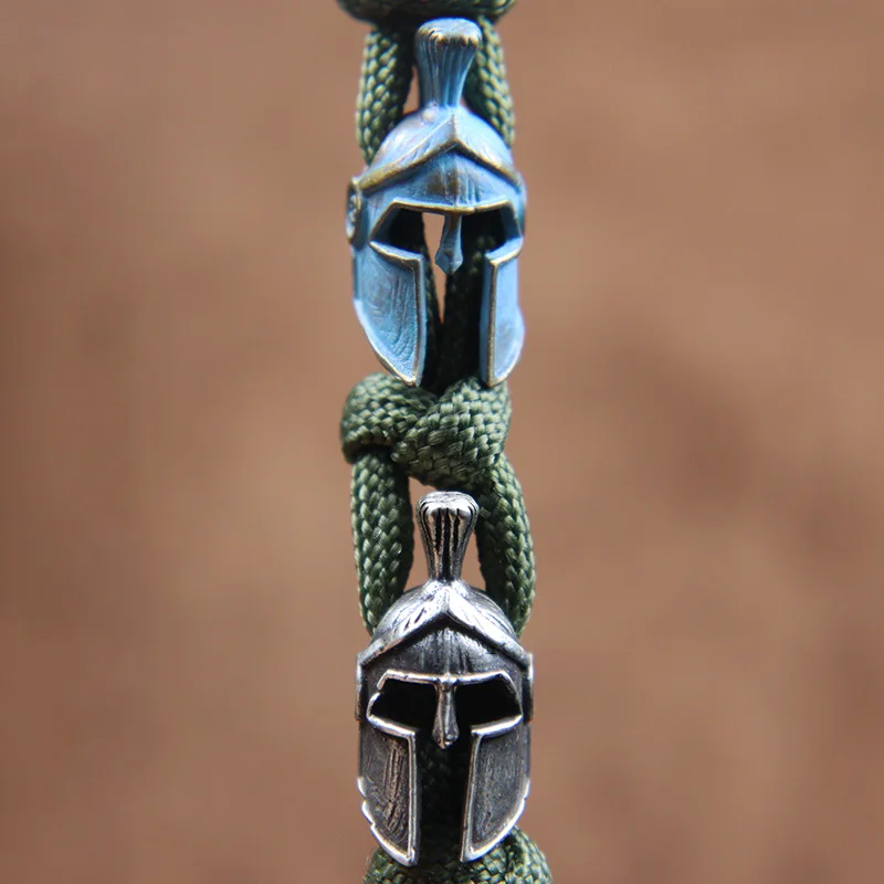 Roman Knight Warrior Helmet Knife Beads Lanyard Pendants Retro Brass Charms DIY Paracord Woven Bracelets Accessories EDC Outdoor paracord accessories paracord bracelet paracord bracelet accessories paracord lanyard pendants