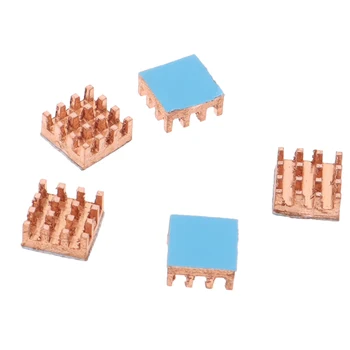 

5pcs 9x9x4mm Pure Copper Heat Sink Memory RAM Adhesive Back Cooling MOS Radiator GPU IC Chipset Radiator Cooler Heatsink