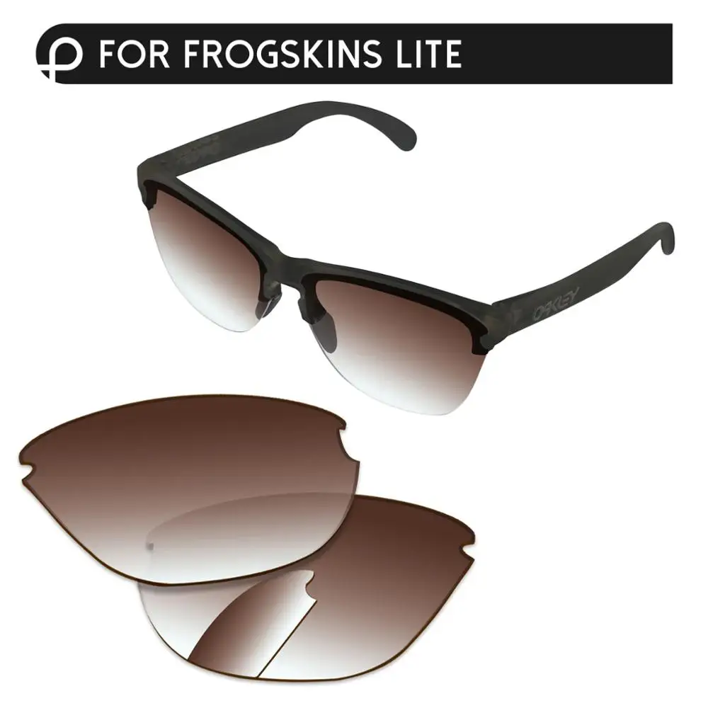 PapaViva Сменные линзы для аутентичных солнцезащитных очков Frogskins Lite OO9374 Поляризованные-несколько вариантов - Цвет линз: Brown Gradient