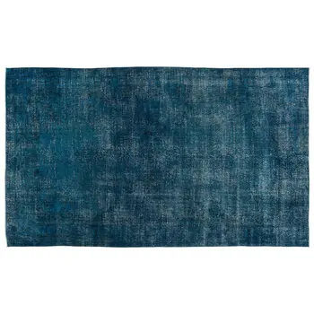 

Handmade Turquoise Vintage Overdyed Turkish Area Rug 188x322 Cm-6'2''X10'7''