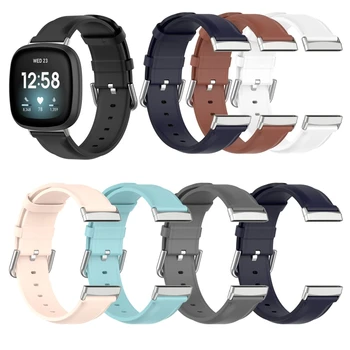 

Universal Replacement PU Leather Wrist Sport Strap Watch Band for Fitbit Versa 3 Sense Bracelet Smart Watch Accessory
