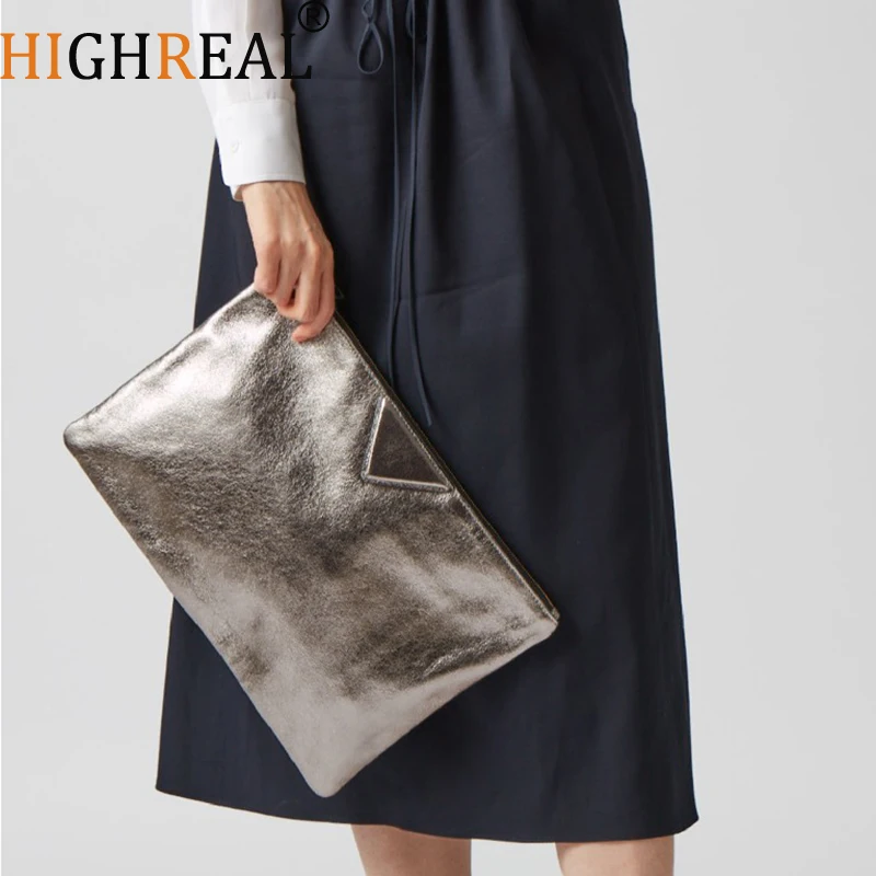 

HIGHREAL Women Day Clutch Bags Luxury Designer Lady Handbags New Female Envelope Bags Pu Leather A4 Briefcase Bolsa Wallet