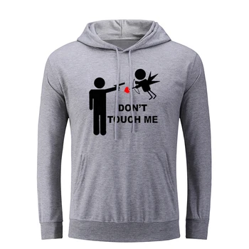 

Don't Touch Me Refuse Fall in Love Hoodie REAGAN BUSH`84 The End is Nigh Men Graphic Sweatshirt Strings Hooded Pullover Present