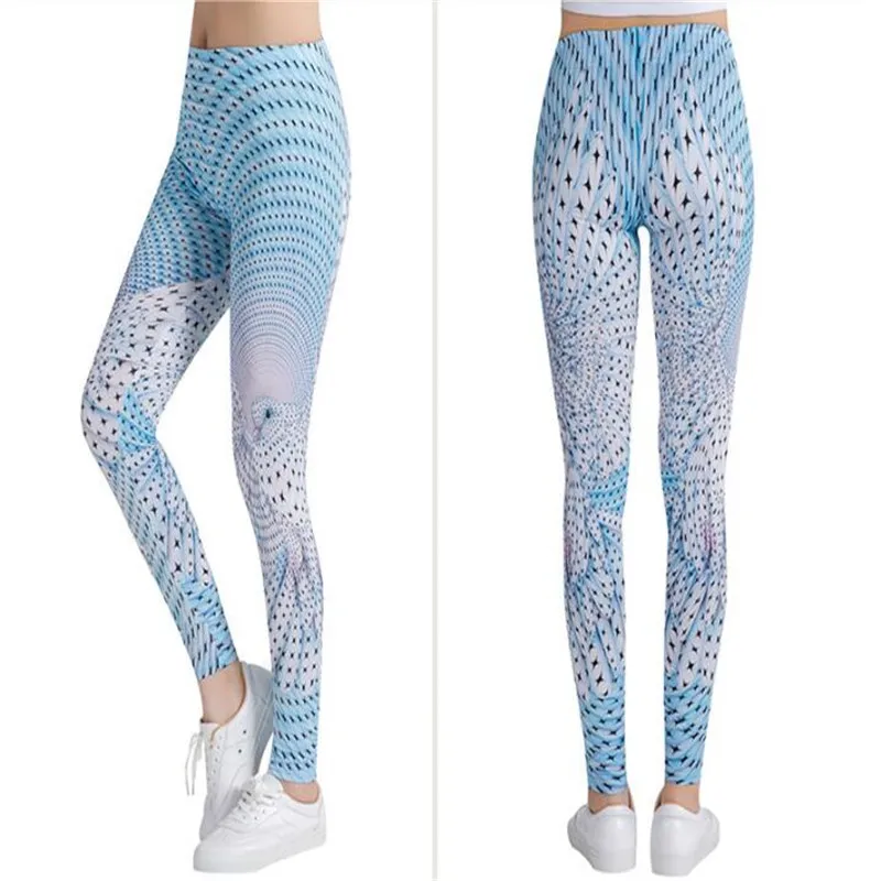 New Sexy Women Legging Printing Polyester Fiber Fitness Leggins Fashion Slim High Waist Legging Elastic Woman Pants