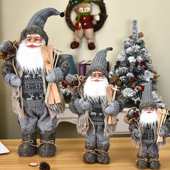 

30/45/60cm 2021 New Christmas Decoration Santa Claus Doll Gift Christmas Tree Decor Creative Plush Santa Claus Toy Ornaments