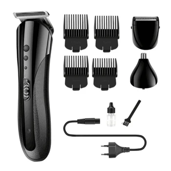 

Professional 6 in 1 Multi Functional Hair Clipper Electric Beard Trimmer Brush Rechargeable Hair Trimmer Cutter Kit EU Plug