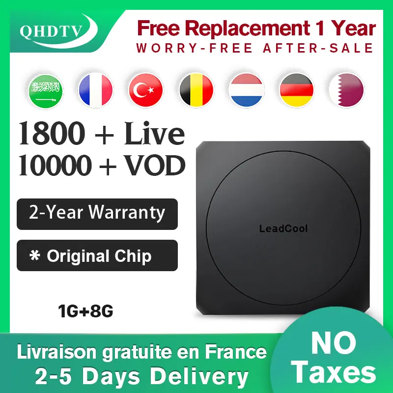 Франция IP tv Арабский Испания QHD tv Leadcool W Android Smart tv box S905W QHD tv 1 год Код IP tv Германия Бельгия Алжир французский IP tv