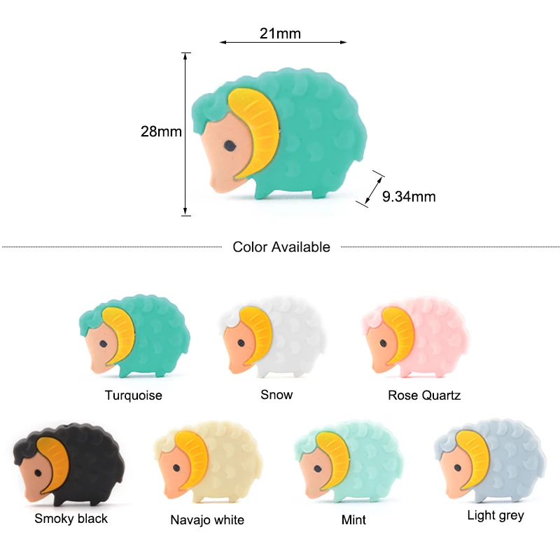 LOFCA 5 Stück Sonnenblumen-Silikonperlen, Tier-Cartoon-Fokalperlen für Stifte, DIY-Schlüsselanhänger, Halskette, Schmuckzubehör – Detail 16