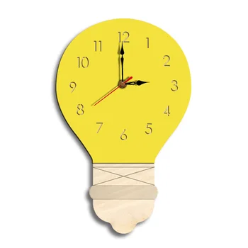 

Fashion Wall Clock Cartoon Acrylic Light Bulb Creative Mute Kitchen Clock Inspiration Children Bedroom