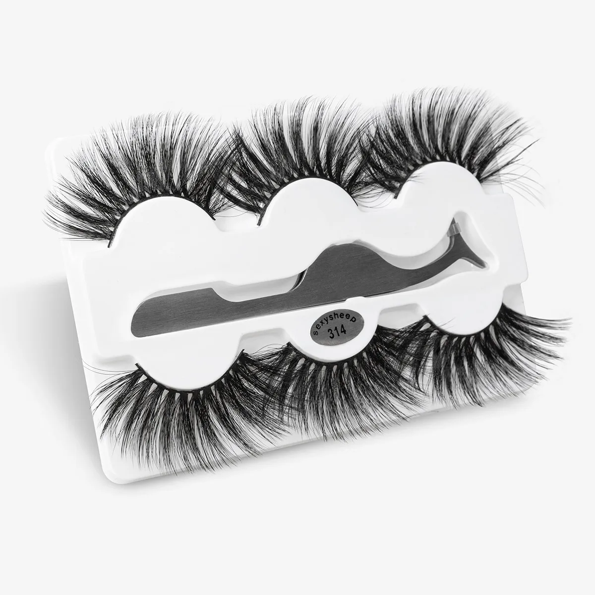 SEXYSHEEP 3 пары 25 мм 8D норковые ресницы натуральные длинные для завивки накладных