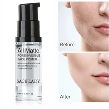 Poros invisíveis rosto base maquiagem todos matte primer gel creme controle de óleo facial clarear poros eliminador de longa duração primer tslm1