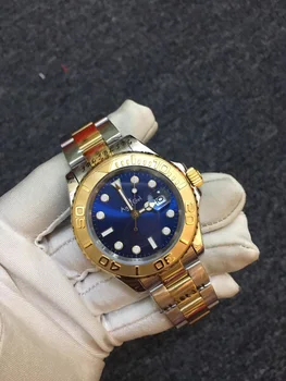 

Classic New Men Automatic Mechanical Watches Ceramic Bezel Crystal Sapphire Yellow Gold Silver Black White Watch Limited