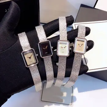 

New Simple Fashionable Quartz Ladies Watch 316 Stainless Steel Mesh Belt Woven Strap