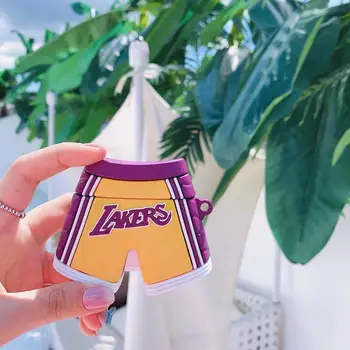 

3D Basketball Lakers Pants Silicone Earphone Cover, Suitable for Apple Airpods Pro 1 2 Bluetooth Wireless Charging Cover