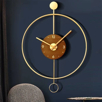 

Gold Fashion Minimalist Wall Clock Modern Design Non Ticking Luxury Bedroom Wall Clock Zegary Scienne Home Decor BD50WC