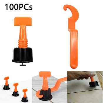 

Dropship 100Pcs Flat Ceramic Floor Wall Construction Tools Reusable Tile Leveling System Kittile Leveling System Kit For Tile