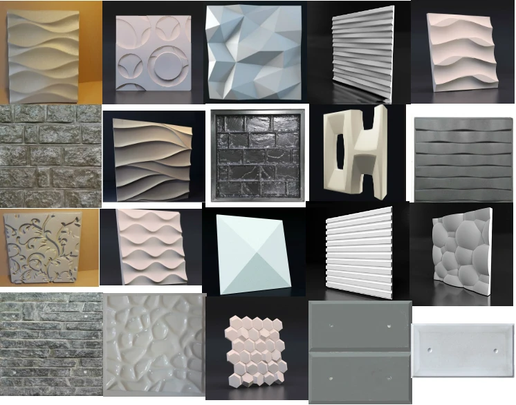 Pieza De Moldes De Plastico 3d Para Paneles De Azulejos Molde De