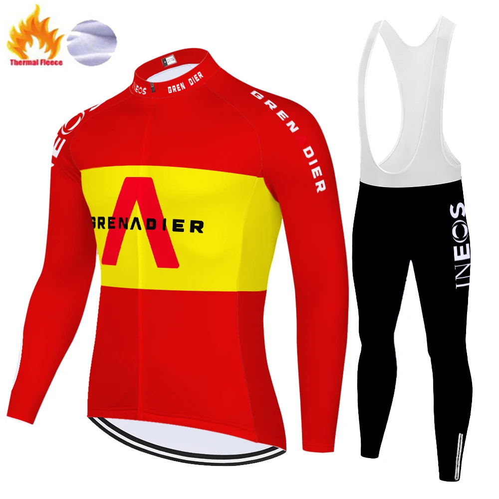 Велосипедная рубашка ropa ciclismo зимний теплый флисовый комплект для велоспорта