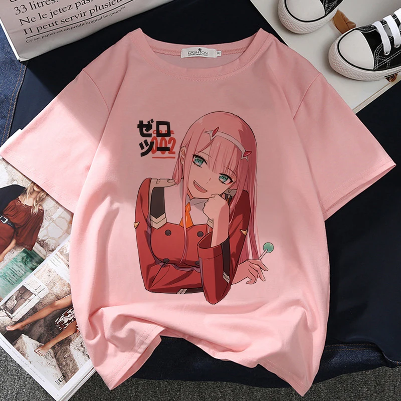 Женская футболка Kakegurui розовая с забавным графическим принтом в стиле Харадзюку