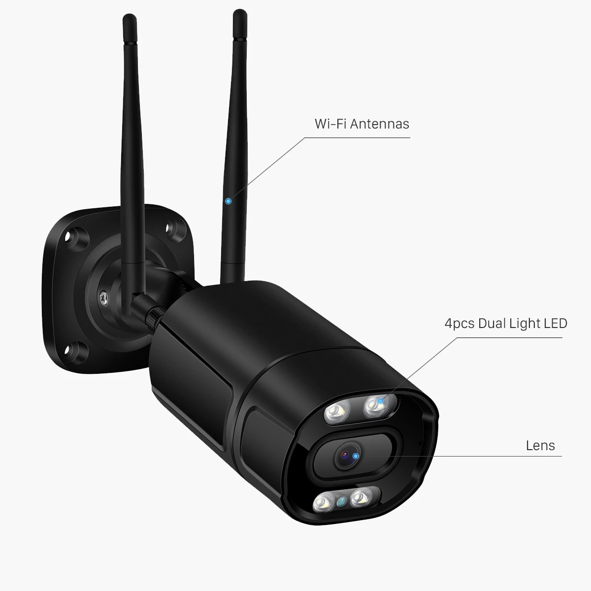 de segurança wi fi 1080p hd ai