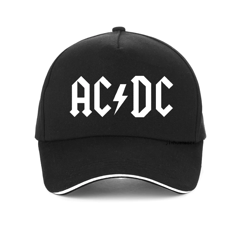 Новая группа acdc бейсбольная кепка рок кепки в стиле хип-хоп Регулируемая Мужская Женская acdc snapback шляпа с принтом буквы рок DJ мужская шляпа - Цвет: Черный