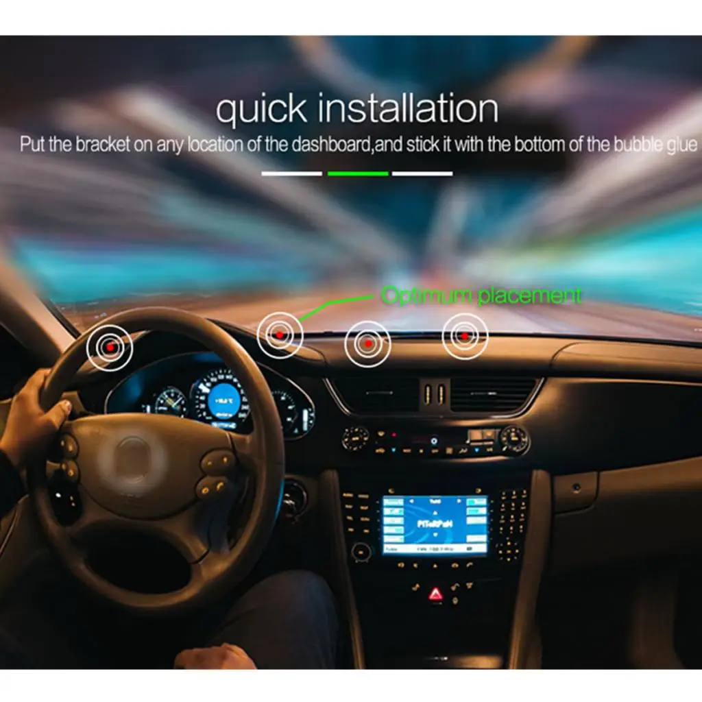 360 ° переносной Автомобильный gps-навигатор HUD Дисплей дизайн крепитель для смартфона держатель