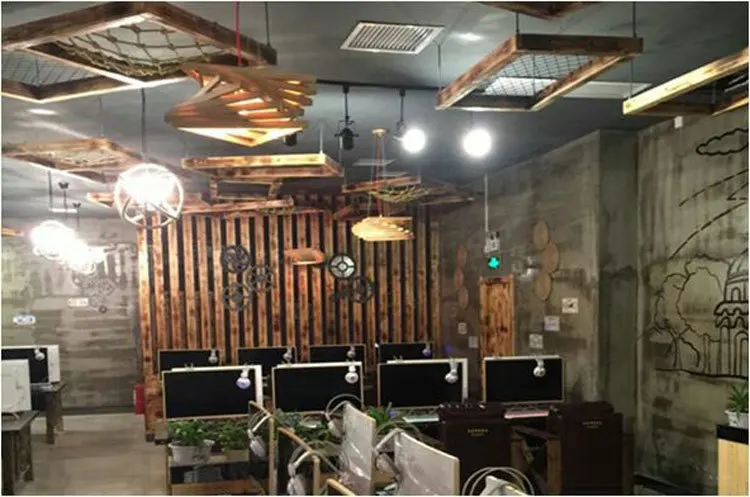 Лофт Винтаж сельских Открытый Подвесные Светильники пеньковая веревка Bamboo железной клетке, подвесные Лампы для мотоциклов ручной вязки