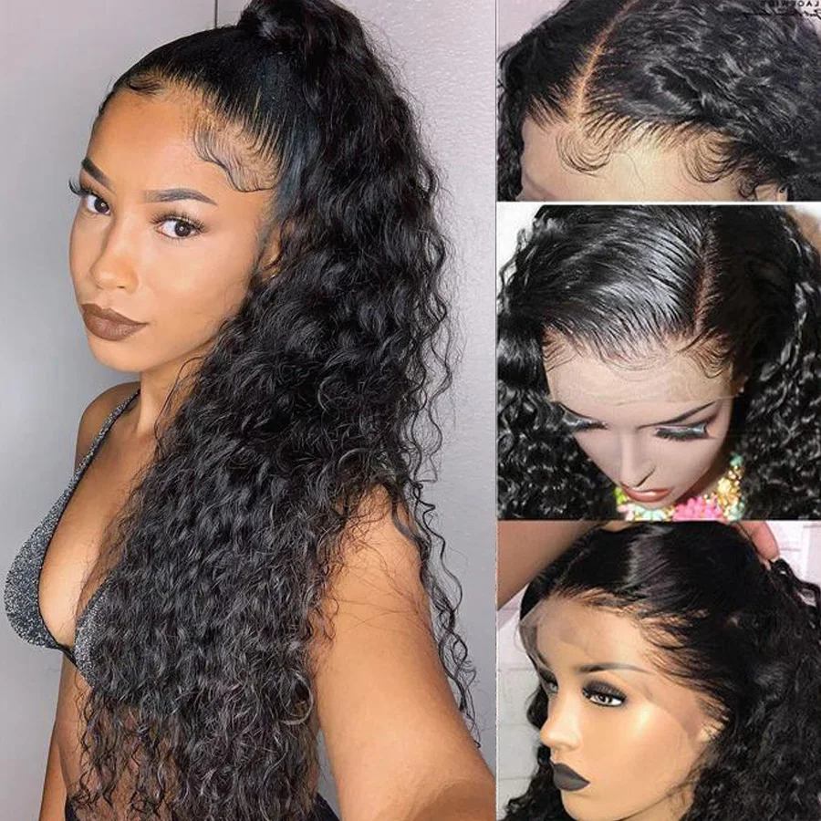 water wave human hair wig
