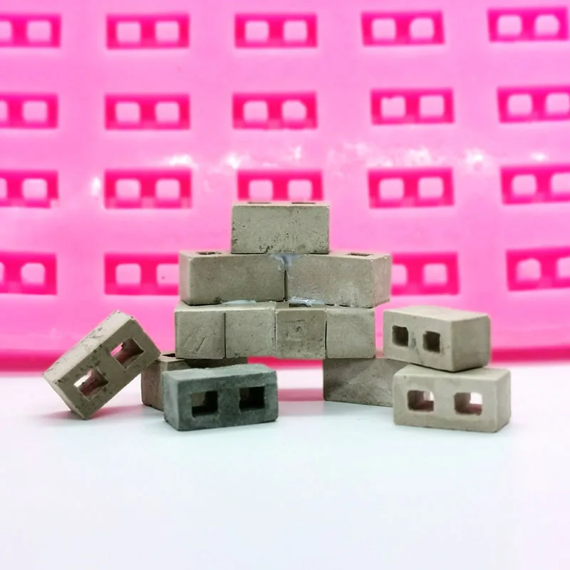 Mini Concrete Silicone Mold Brick  Silicone Mold Concrete House - Mold  Cement Mould - Aliexpress