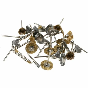 

Steel Wheel Brush Set Brass Metal Cleaning Rust Sanding Stripping Residue
