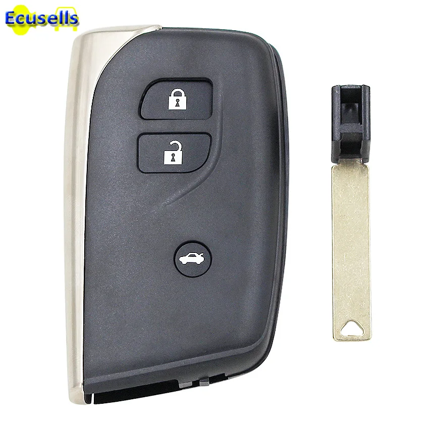 

3 Buttons Remote Car Key Shell Case Housing fob for Lexus New Model 2016 2017 2018 2019 with insert key
