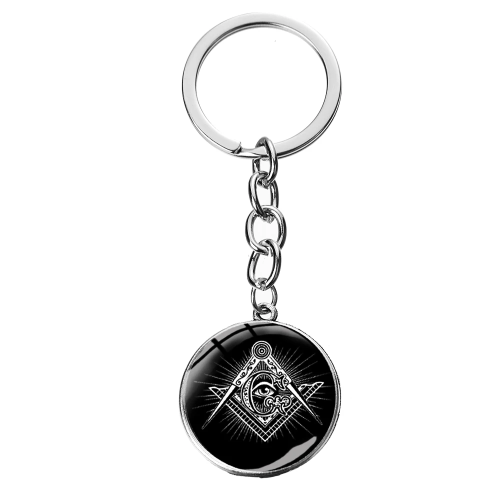 Style 5 SIAN масонов Иллюминаты Пирамида Глаз сплав брелок Freemasonry Символ Подвески стеклянный кабошон брелок Mason подарок для мужчин и женщин - Color: Style 5