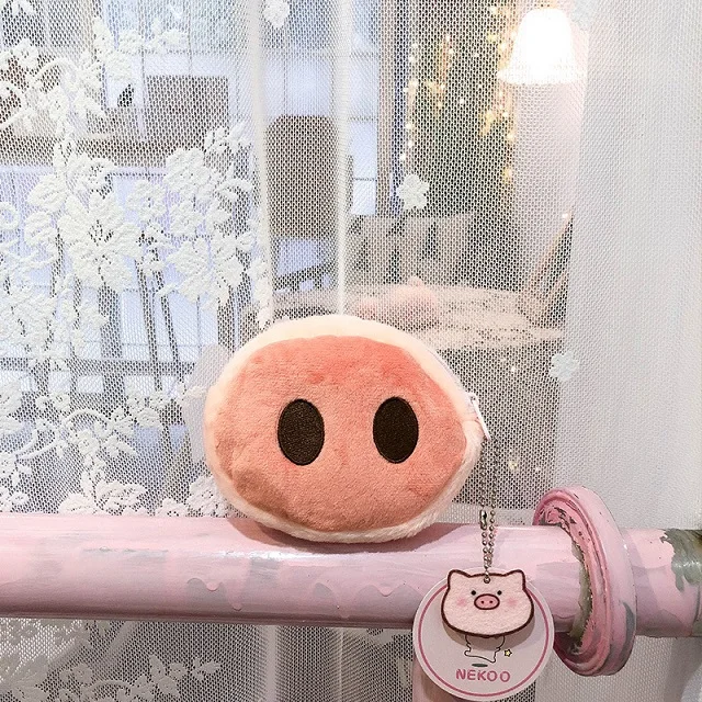 Litthing кошелек женский кошелек с мехом поросенок мультяшный Кошелек для монет модные кошельки с отделением для карт Carteira Feminina Ins стильный милый Декор