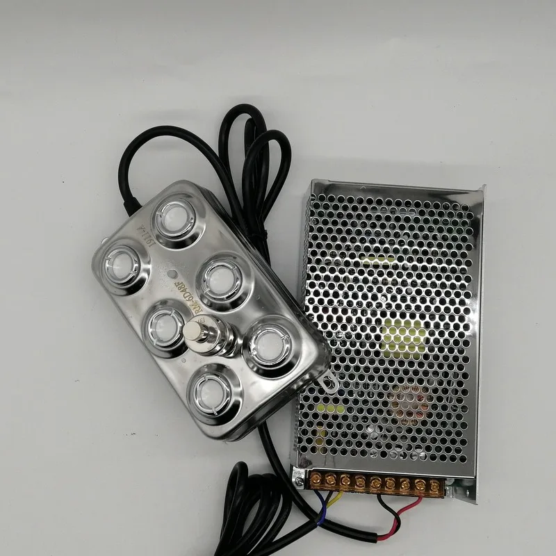 Stainless Steel High Quality 6 Head Mist Maker Industrial Humidifier Water Fountain Pond Atomizer Without Power Supply