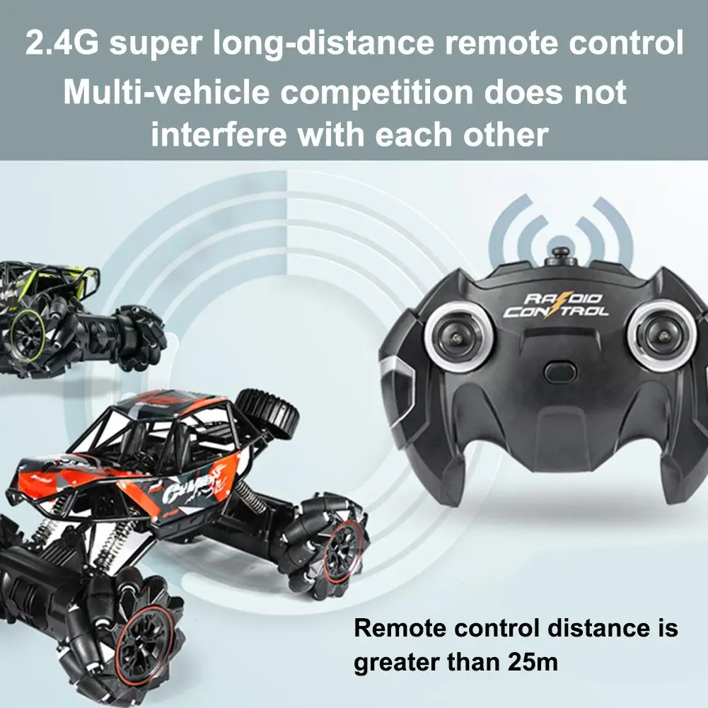 Игрушечный автомобиль с дистанционным управлением 2,4 GHz 4WD перезаряжаемый Радиоуправляемый грузовик Внедорожный гоночный автомобиль игрушка со звуком и светильник с дистанционным управлением игрушечный автомобиль
