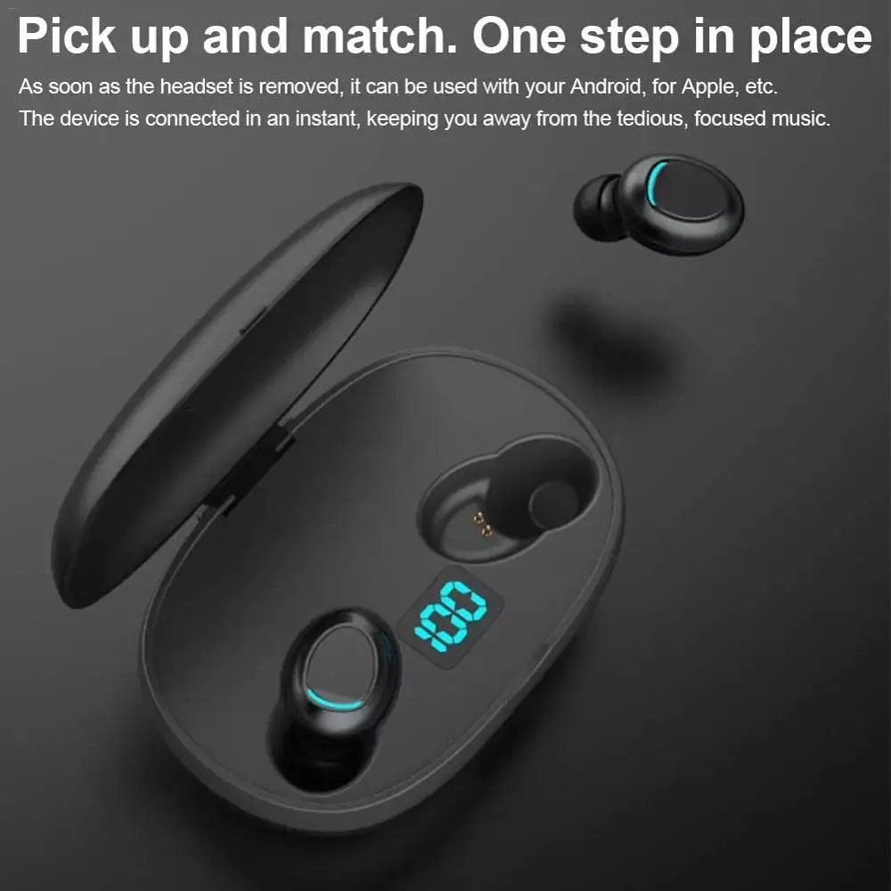 

T3S TWS Earbuds Bluetooth Touch Control Earbuds HD Stereo Wireless Earbuds Noise Canceling Headset Battery Display