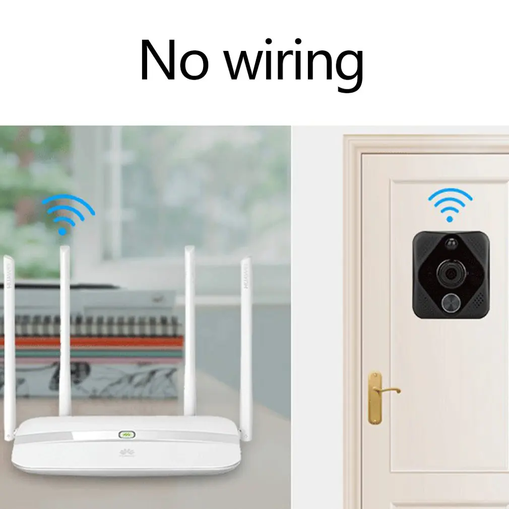 

Small Smart Home Wifi Video Doorbell Mobile Phone Remote Video Surveillance Voice Intercom Wireless Doorbell
